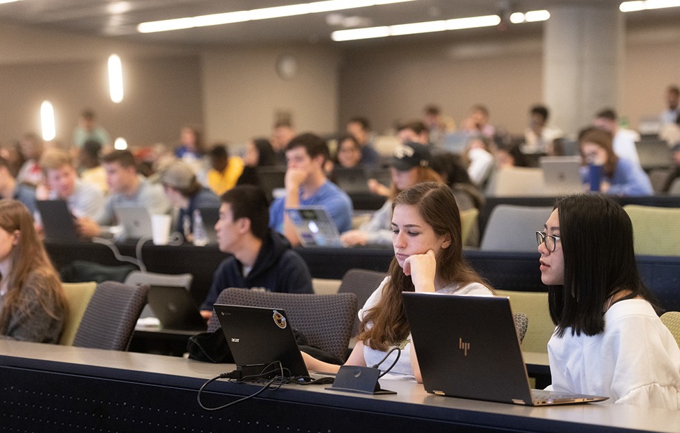 students attending a seminar lecture at Georgia Tech
